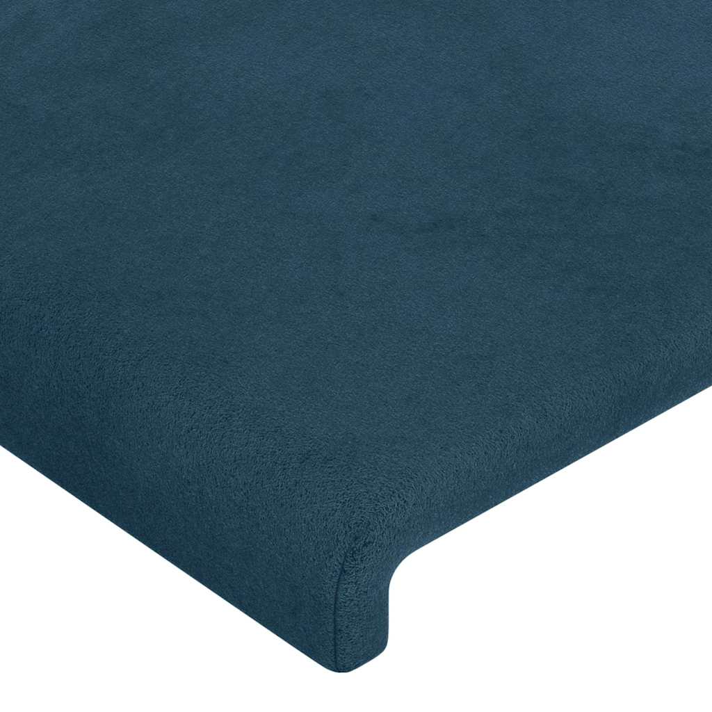 Cabeceira azul escuro 200x5x118/128 cm veludo