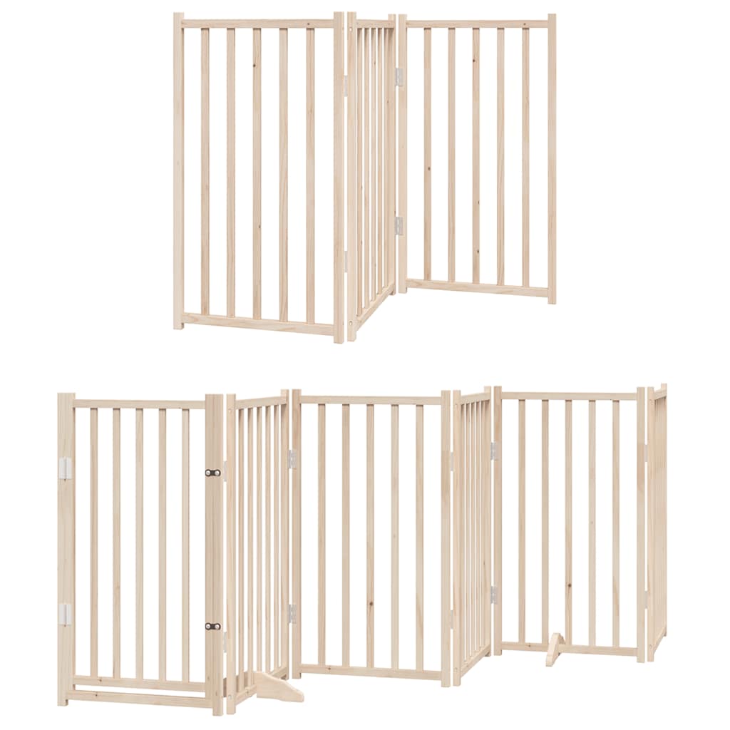 Portão para cães com porta dobrável 15 painéis 750 cm álamo