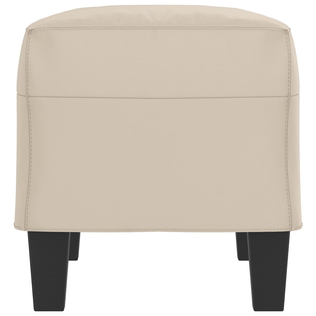 Banco 70x35x41 cm tecido de microfibra cor creme