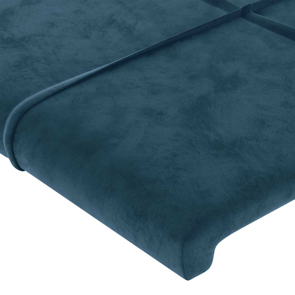 Cabeceira azul escuro 90x5x118/128 cm veludo