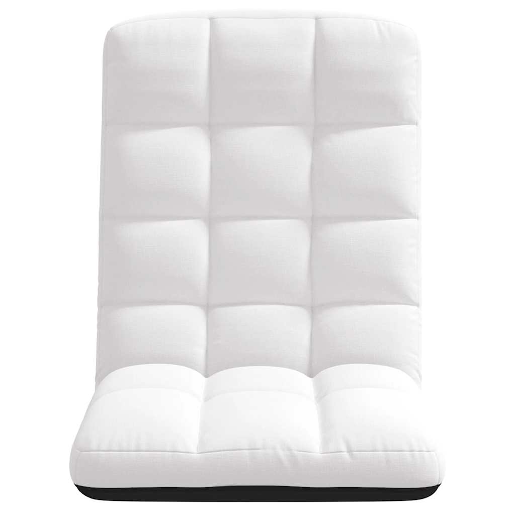 Cadeira de piso dobrável 71x51x62 cm tecido branco