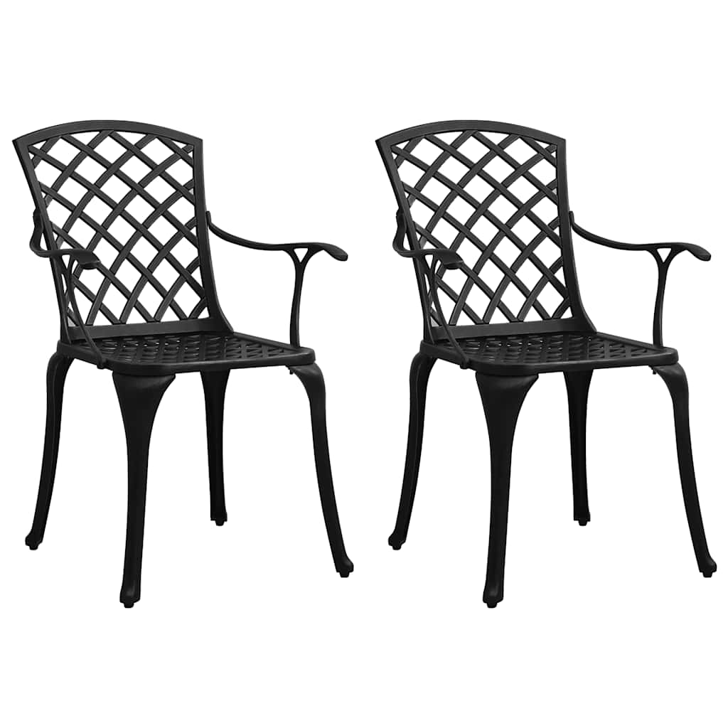 3 Pcs conjunto de bistrô alumínio fundido preto