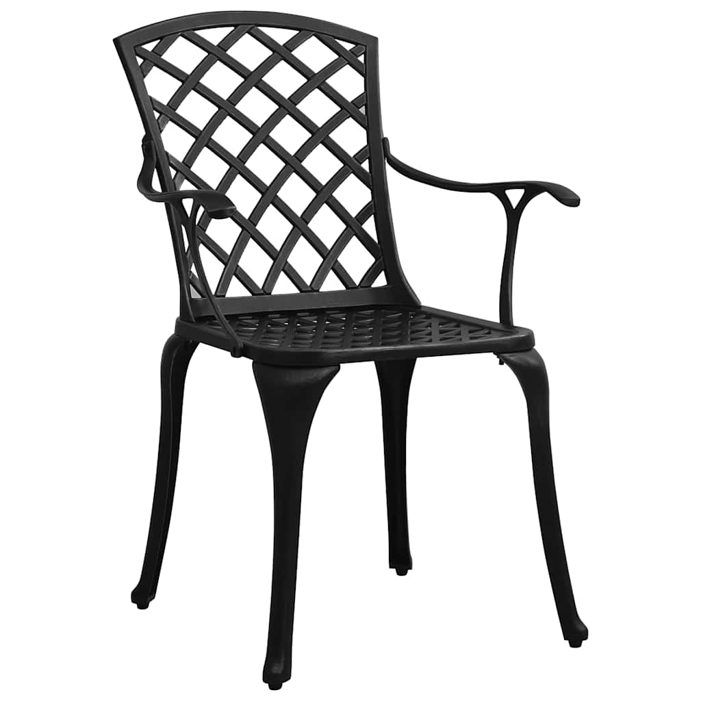 3 Pcs conjunto de bistrô alumínio fundido preto
