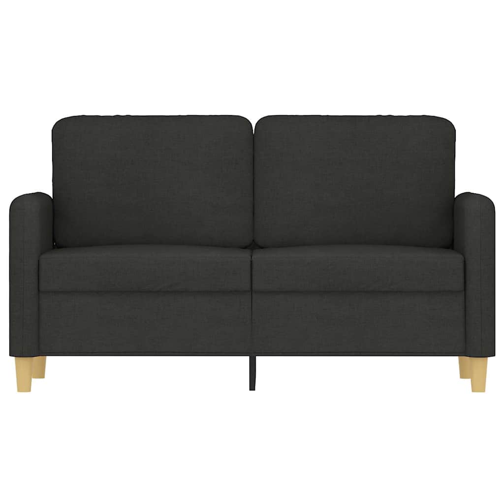 Sofá de 2 lugares tecido 120 cm preto