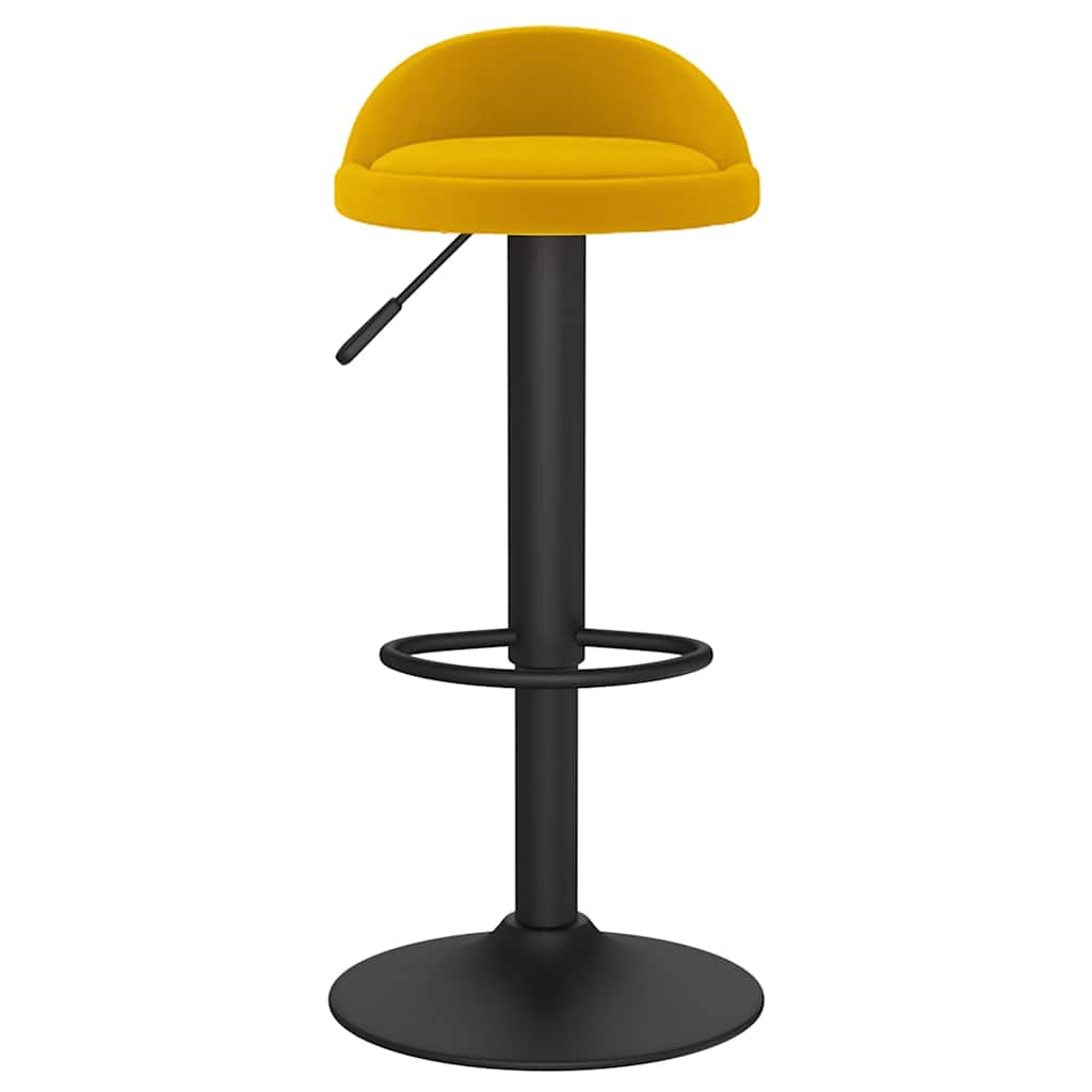 Banco de bar veludo amarelo