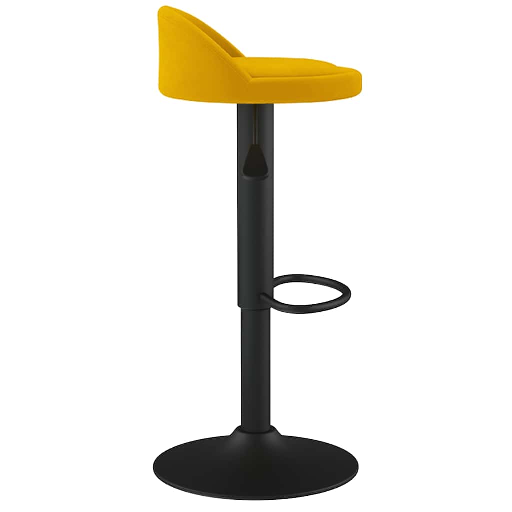 Banco de bar veludo amarelo