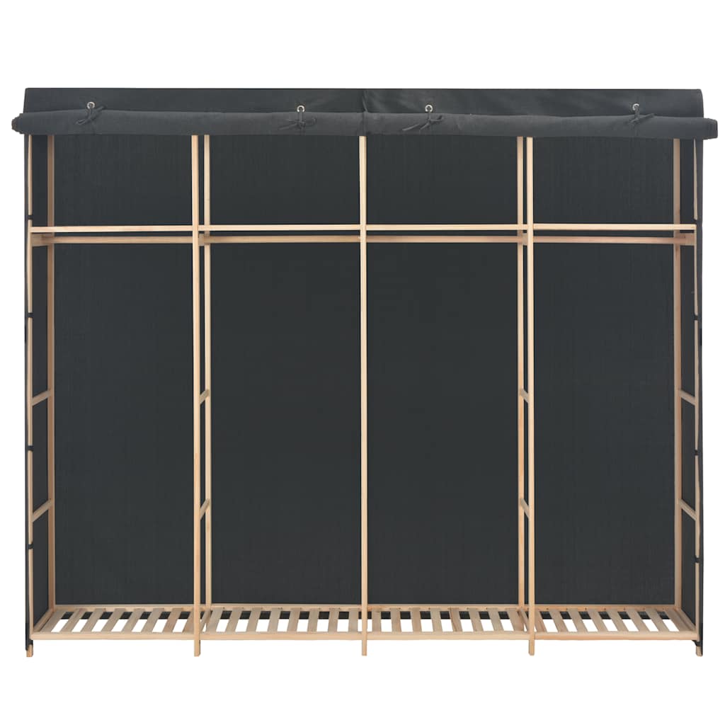 Roupeiro 200x40x170 cm tecido cinzento