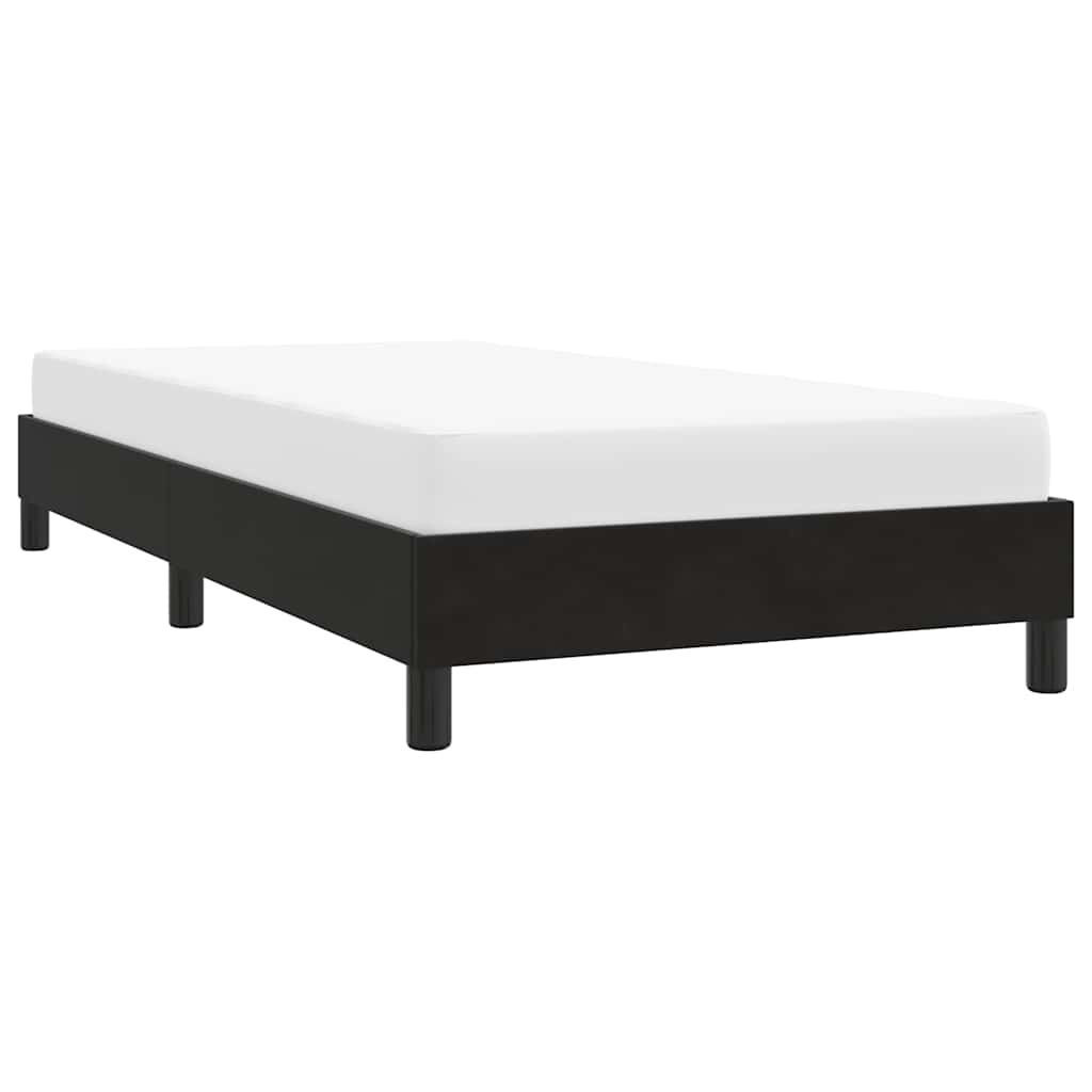 Estrutura de cama sem colchão 100x220 cm veludo preto