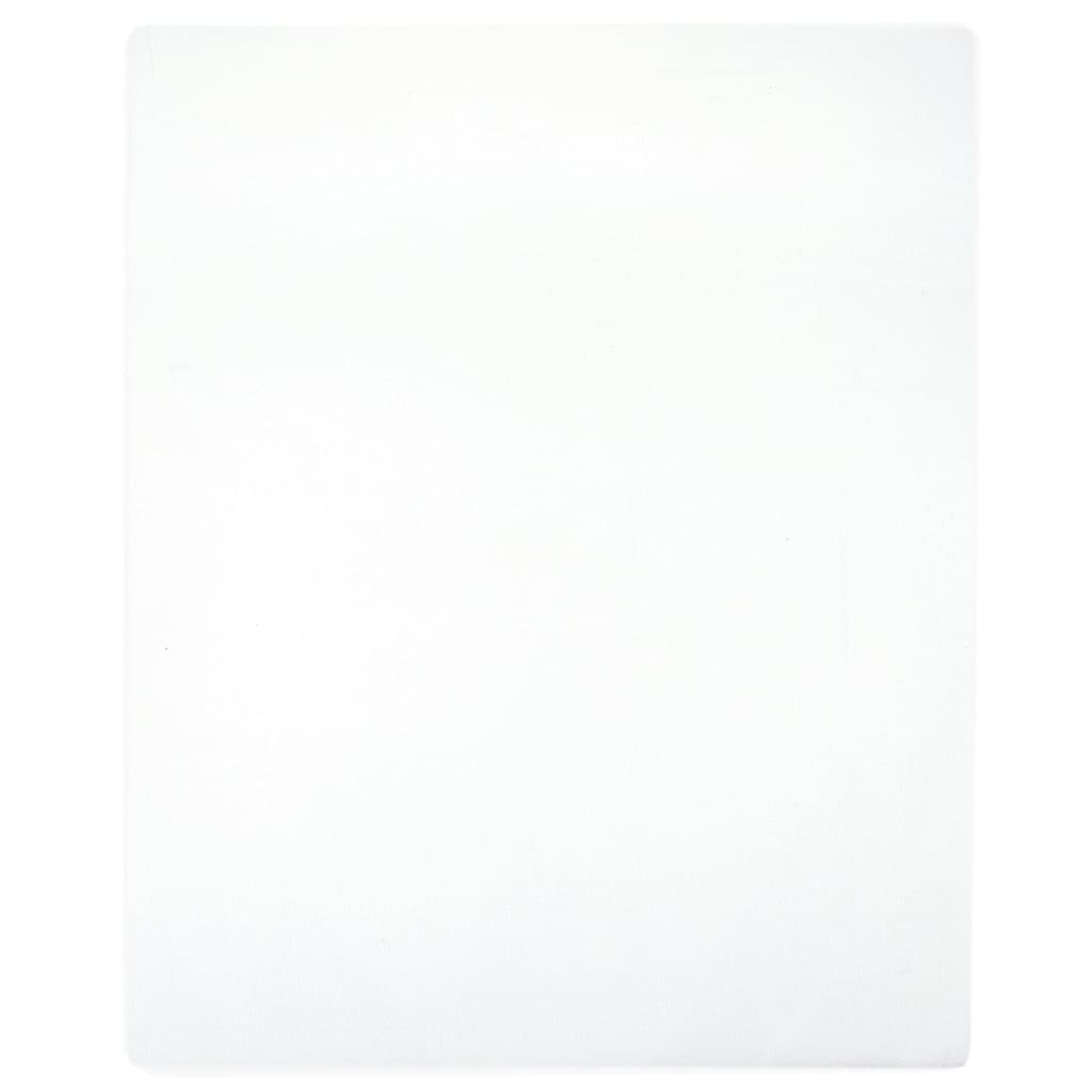 Lençóis ajustáveis 2 pcs 140x200 cm algodão jersey branco