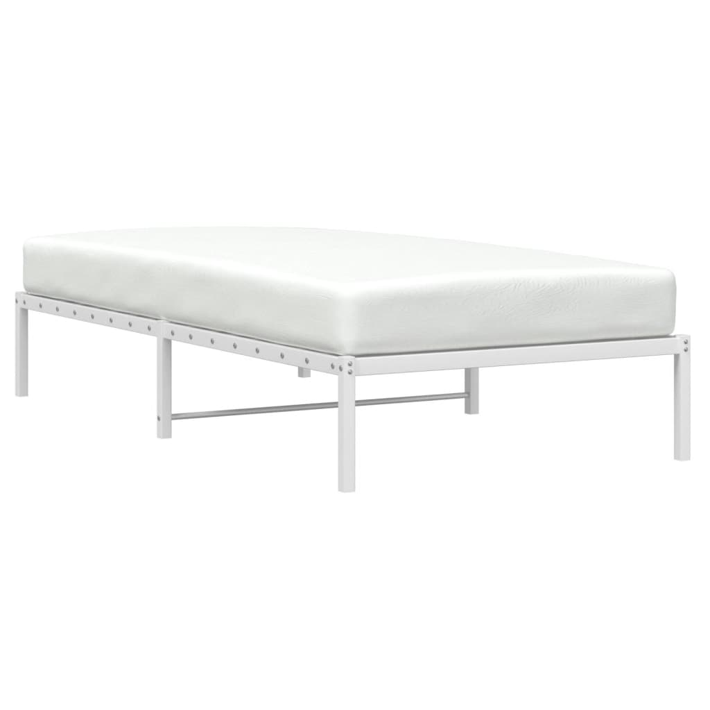 Estrutura de cama 107x203 cm metal branco
