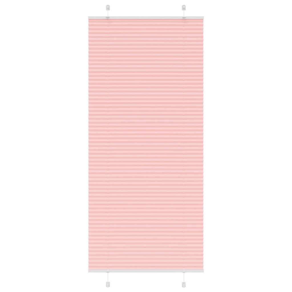 Rosa plissada cega 85x200 cm largura tecido 84,4 cm poliéster