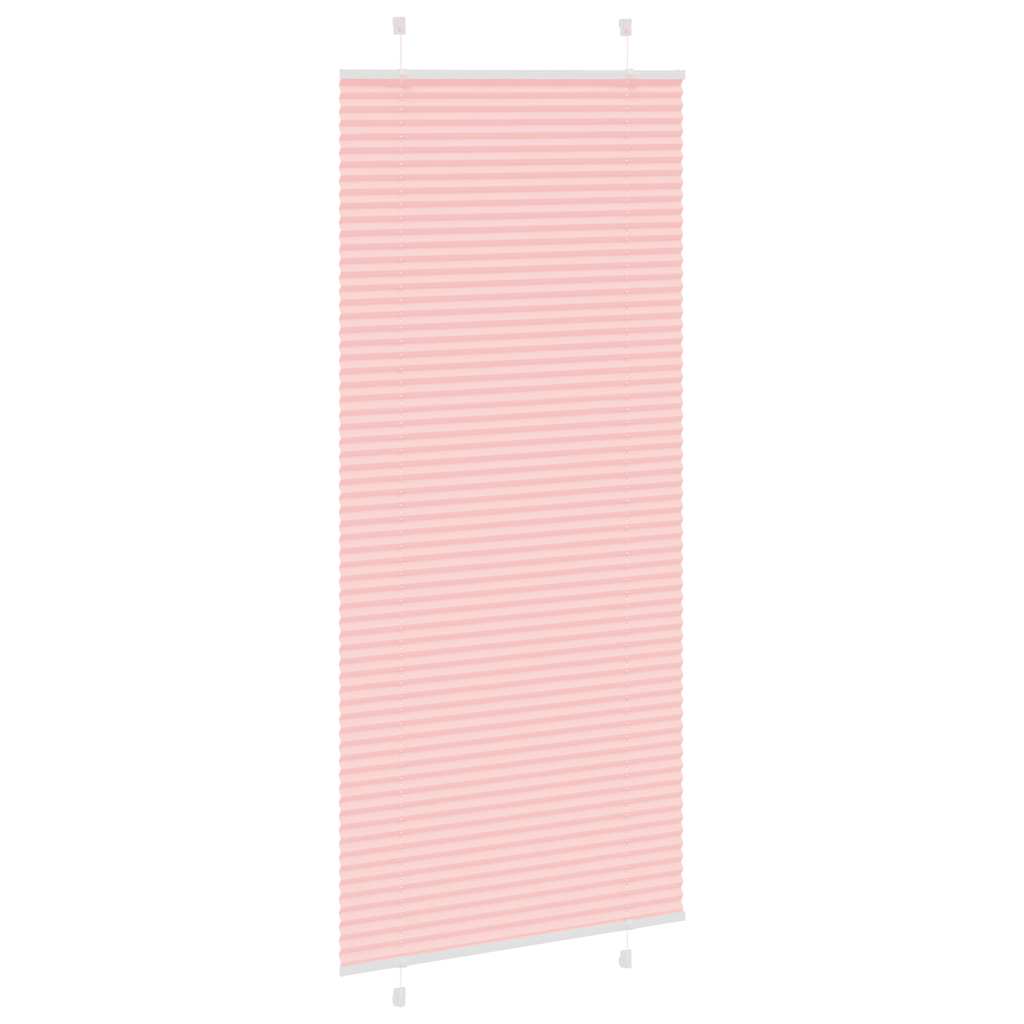 Rosa plissada cega 85x200 cm largura tecido 84,4 cm poliéster