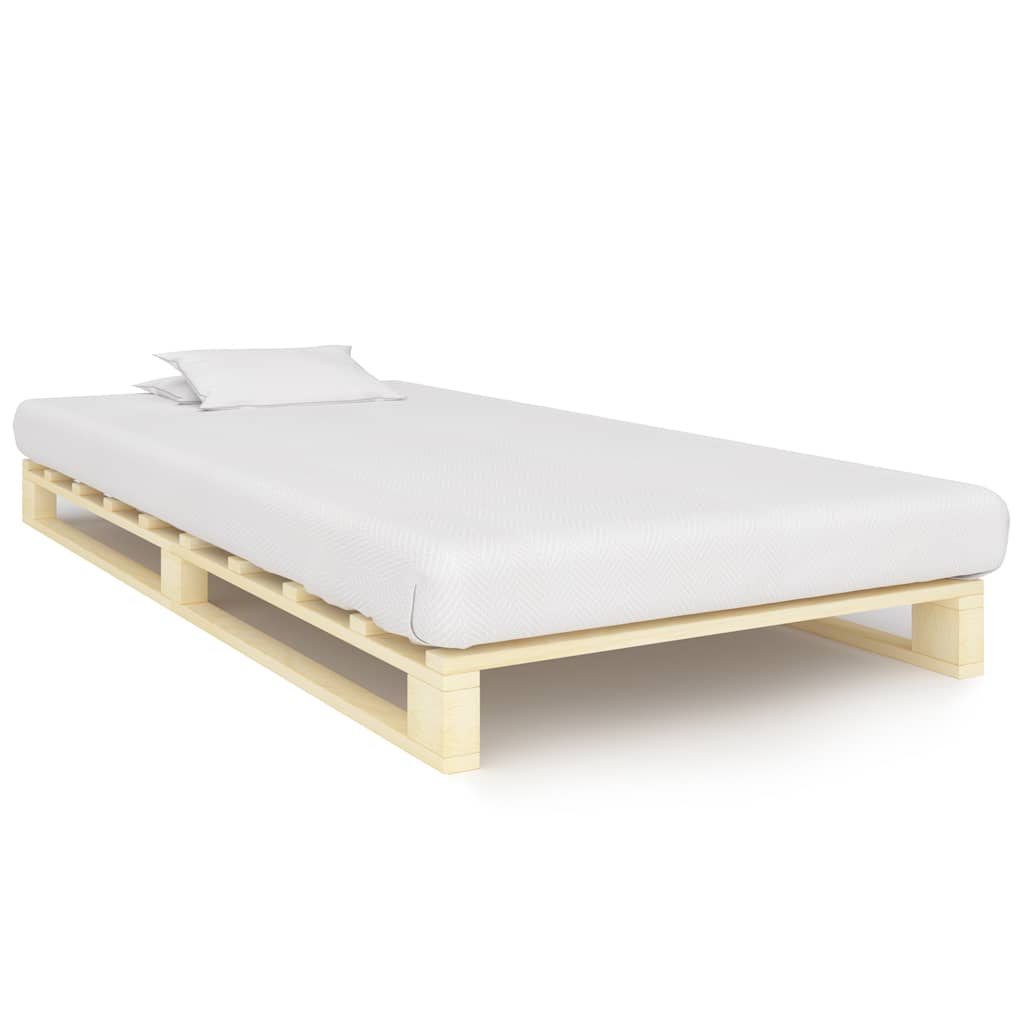 Estrutura de cama em paletes pinho maciço 100x200 cm