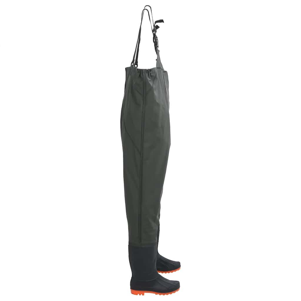 Jardineiras com botas tamanho 46 verde-escuro