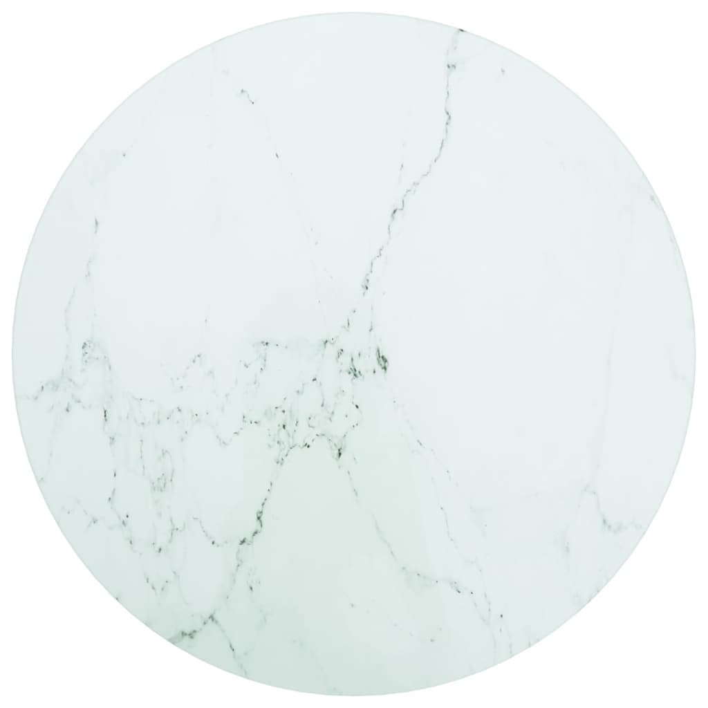 Tampo mesa ø40x0,8 cm vidro temperado design mármore branco