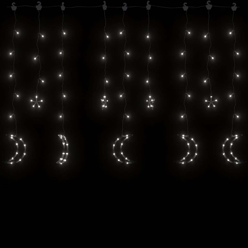 Estrelas e luas de luz c/ controlo remoto 345 leds branco frio