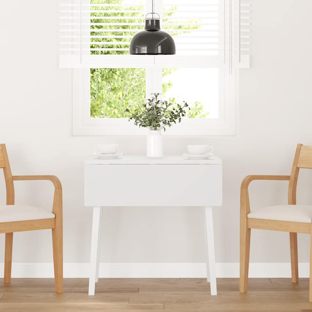 Mesa de jantar madeira seringueira maciça branco