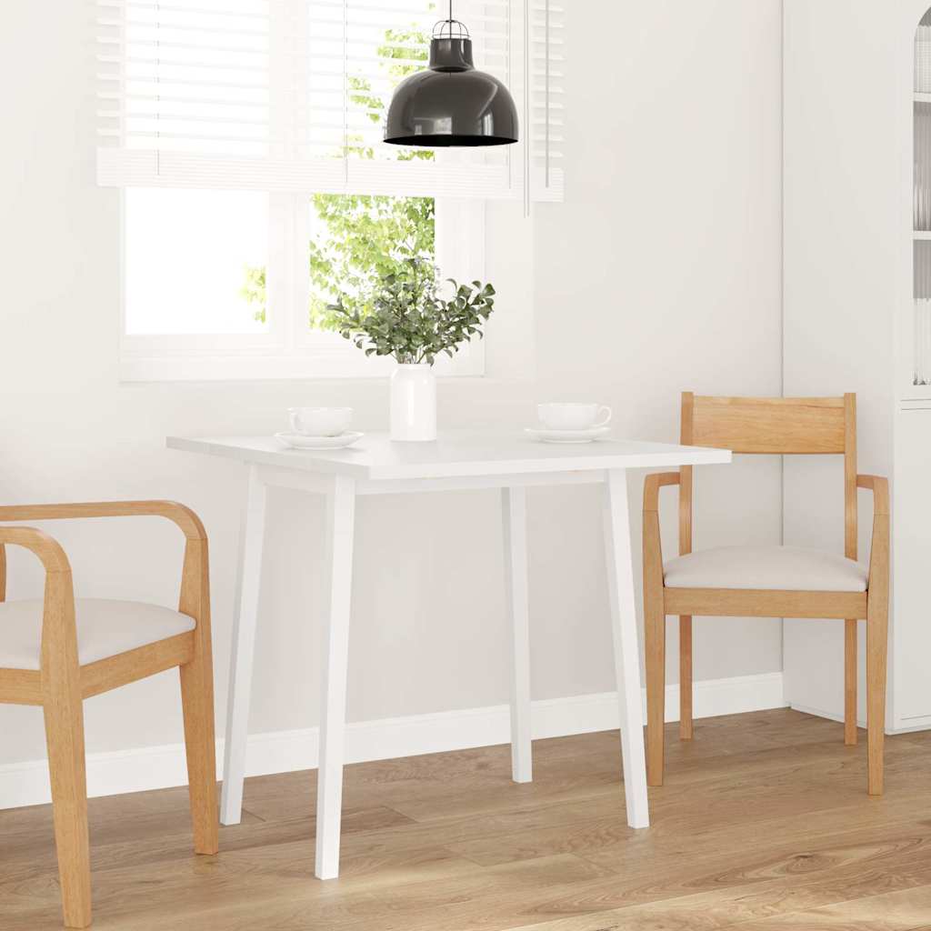 Mesa de jantar madeira seringueira maciça branco