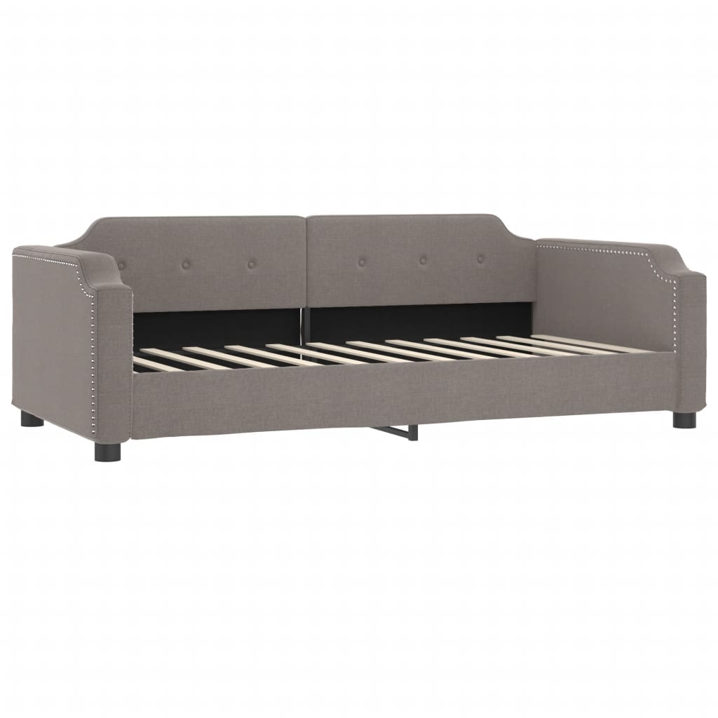 Sofá-cama c/ gavetão/gavetas 100x200cm tecido cinza-acastanhado