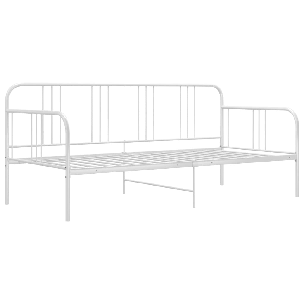 Sofá-cama 90x200 cm metal branco