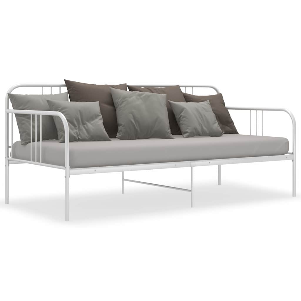 Sofá-cama 90x200 cm metal branco