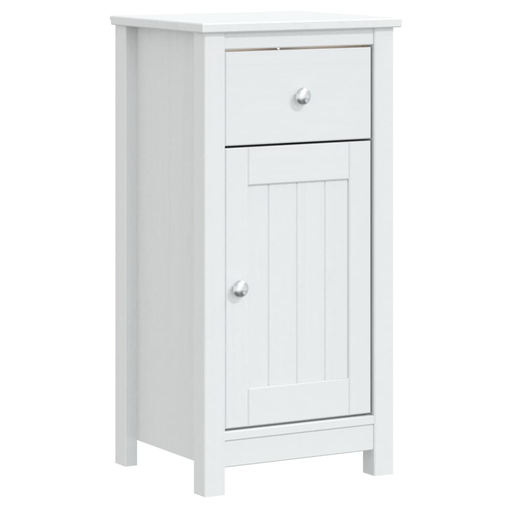 4 Pcs conjunto de móveis para wc berg pinho maciço branco