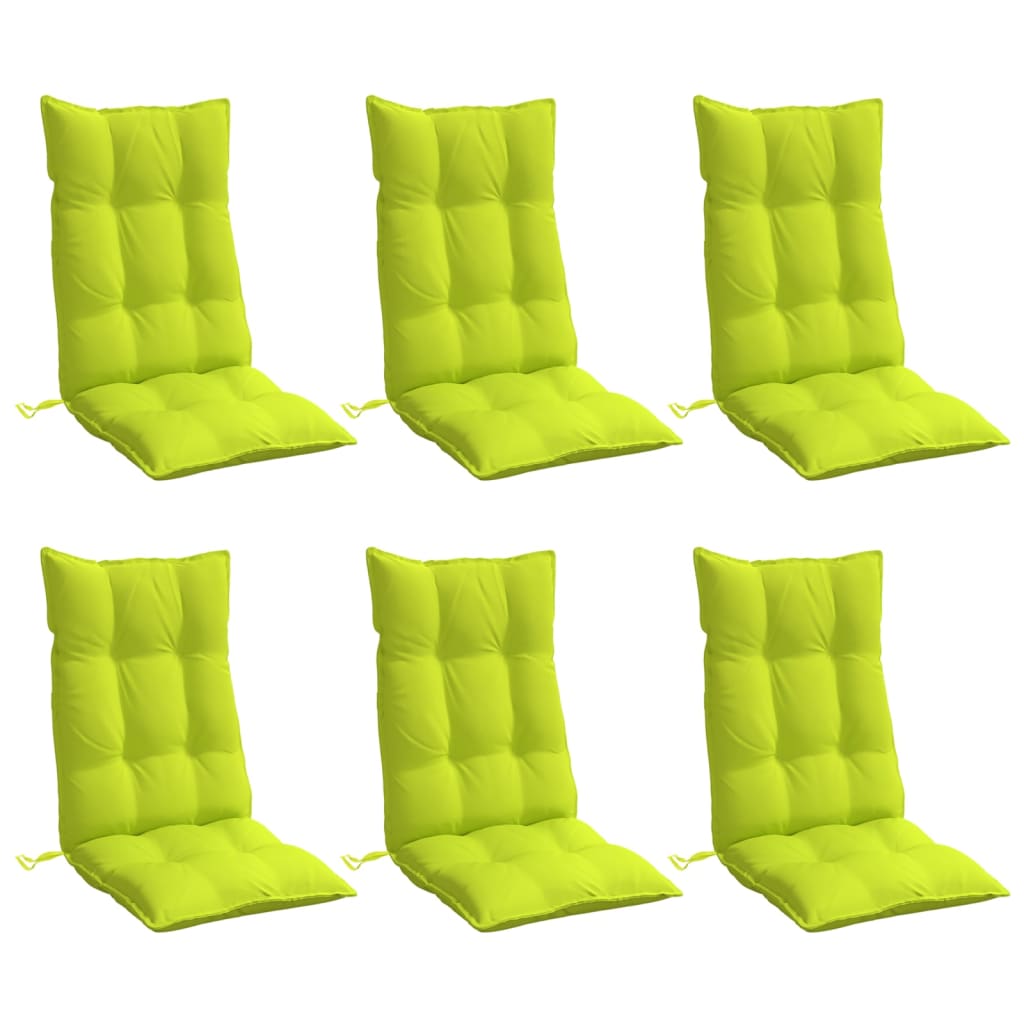 Almofadões p/ cadeira encosto alto 6 pcs oxford verde brilhante