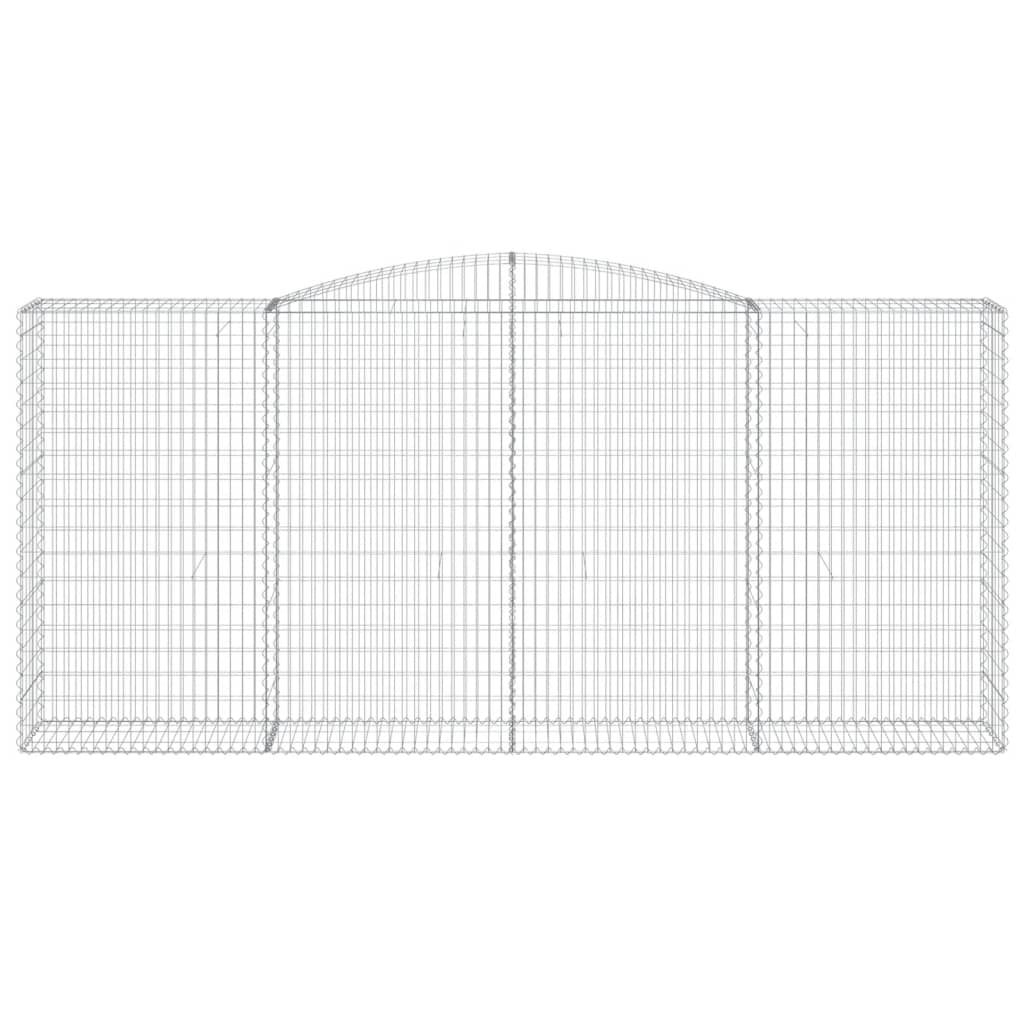Cestos gabião arqueados 3pcs 400x50x180/200cm ferro galvanizado