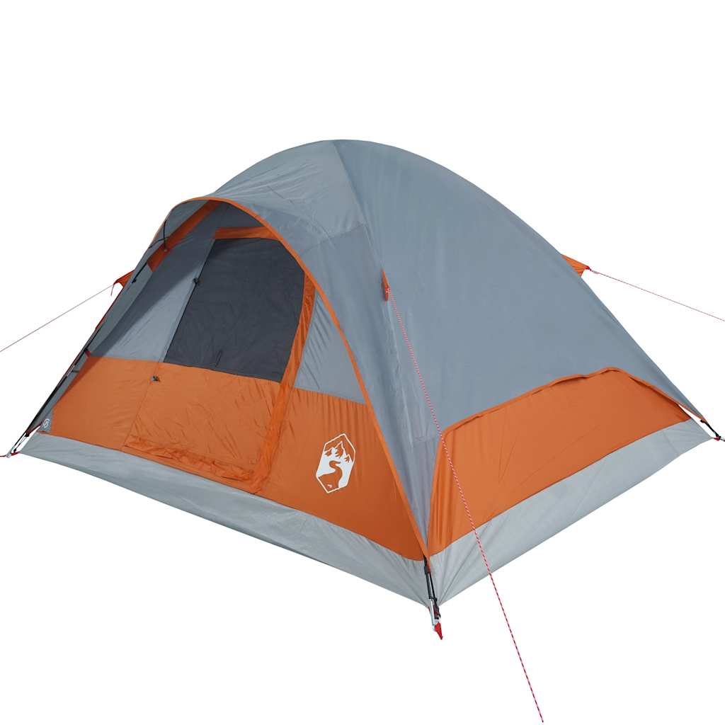 Tenda familiar cúpula para 6 pessoas impermeável laranja