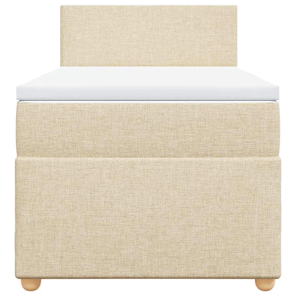 Cama com molas/colchão 80x200 cm tecido cor crème