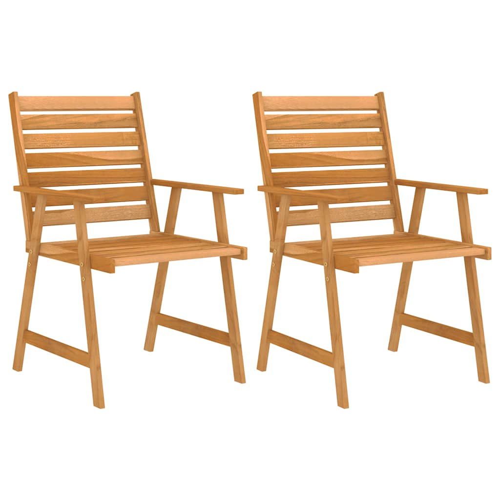 3 Pcs conjunto de jantar para jardim madeira de acácia maciça