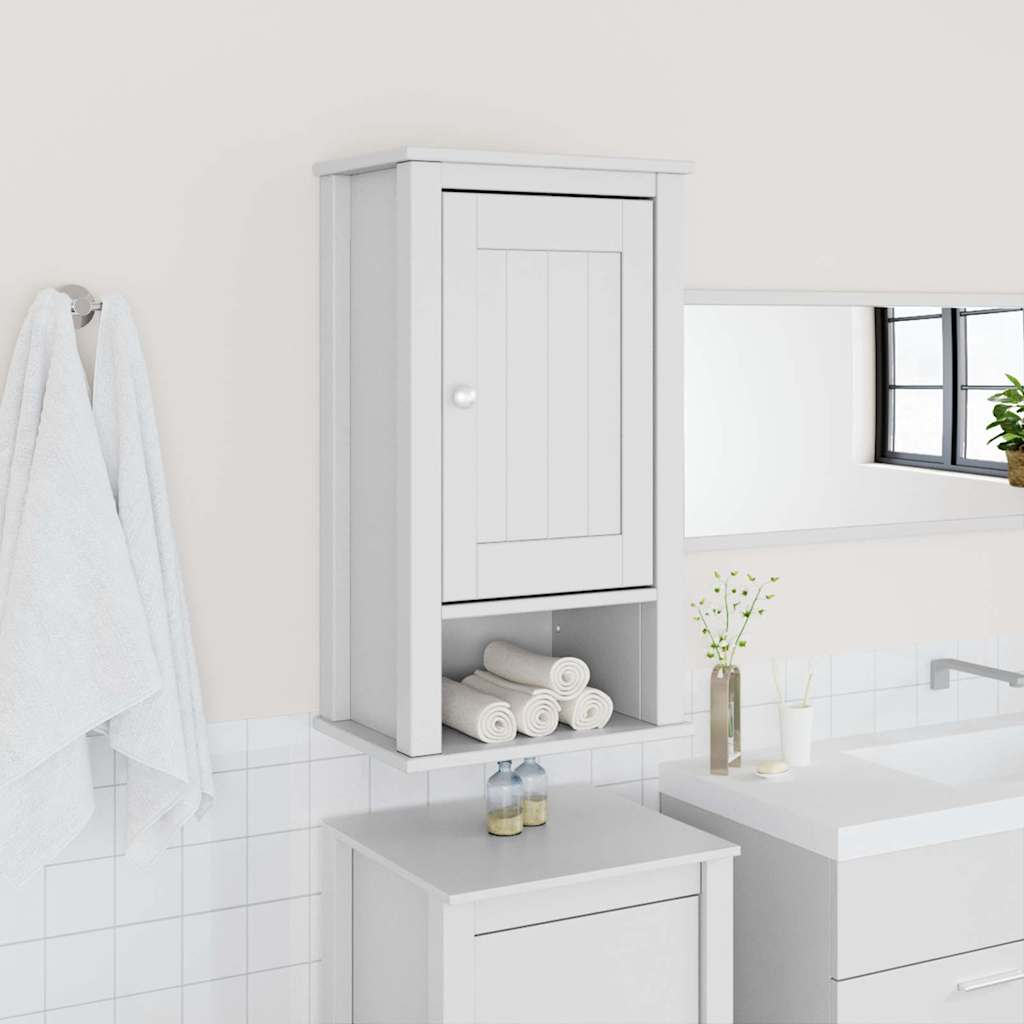 Móvel de parede p/ wc berg 40x27x71,5 cm pinho maciço branco