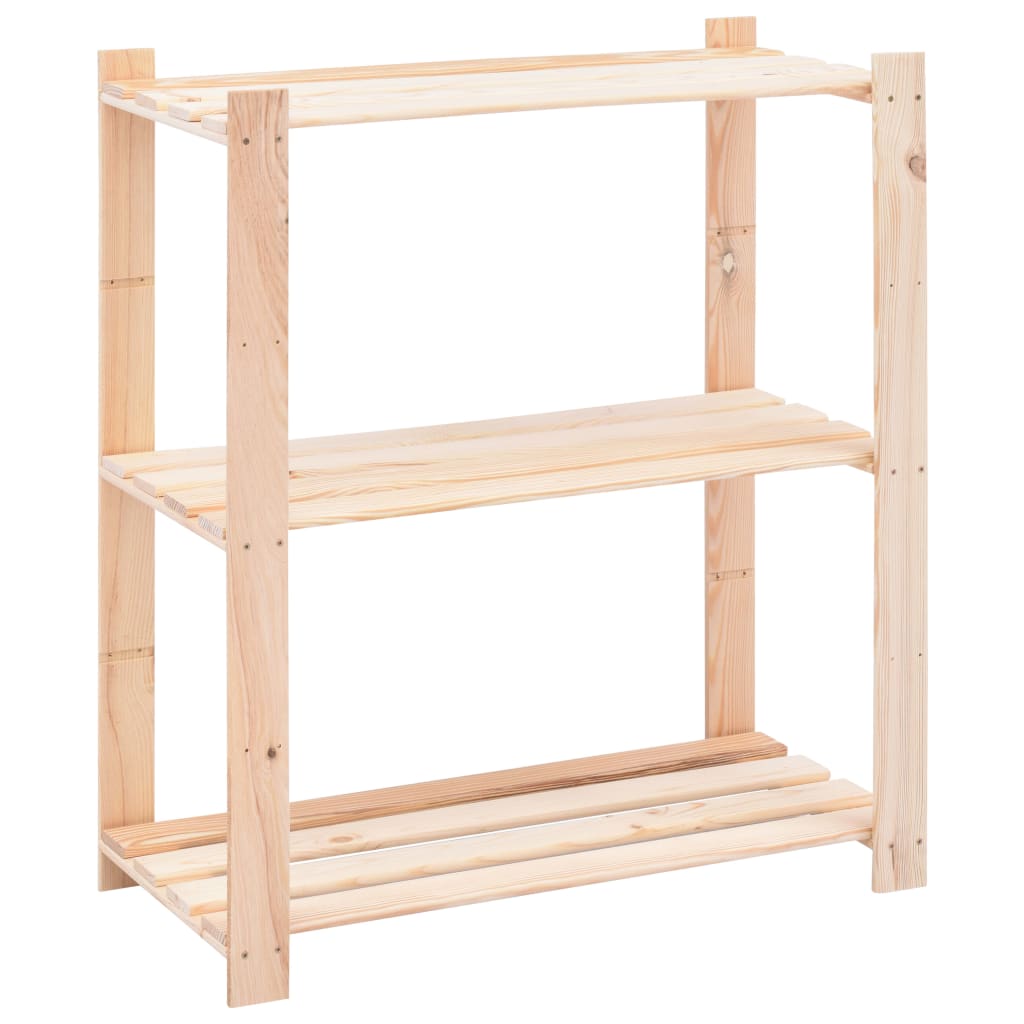 Unidade arrumação c/ 3 prateleiras 80x38x90 cm pinho 150 kg