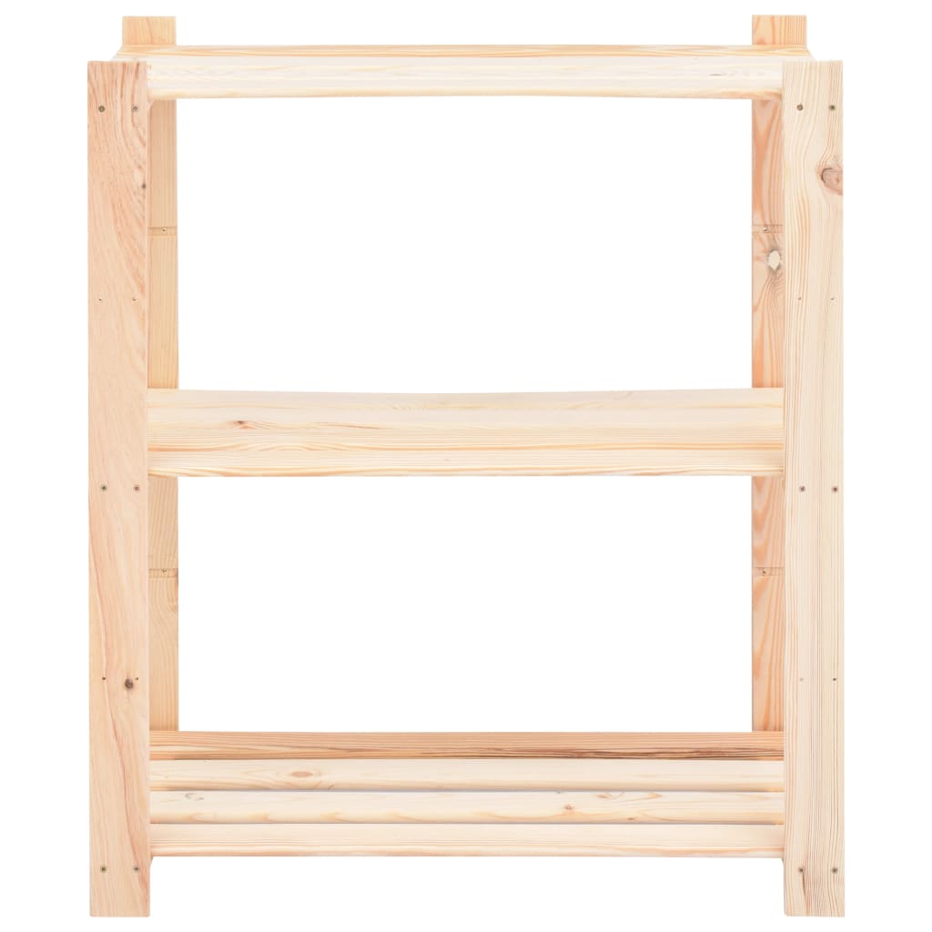 Unidade arrumação c/ 3 prateleiras 80x38x90 cm pinho 150 kg