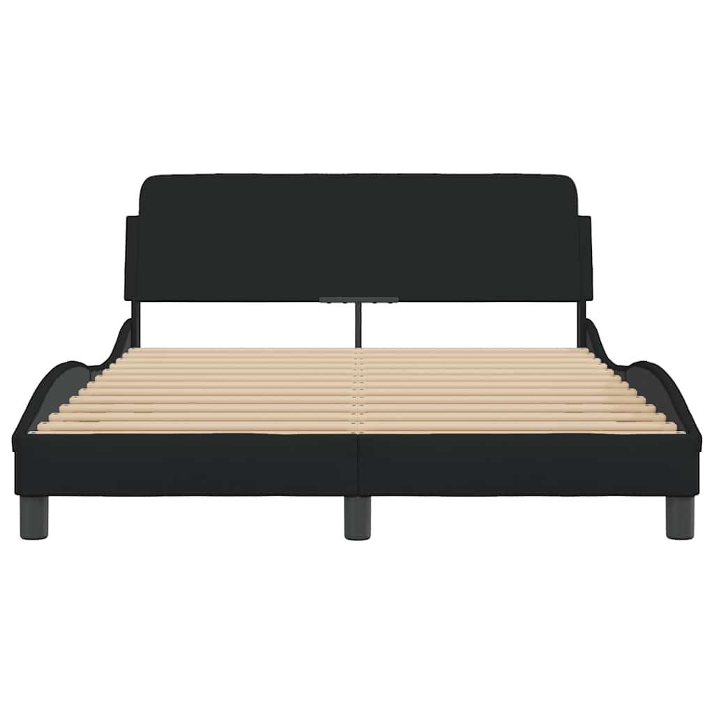 Estrutura de cama dover 120x200 cm tecido preto