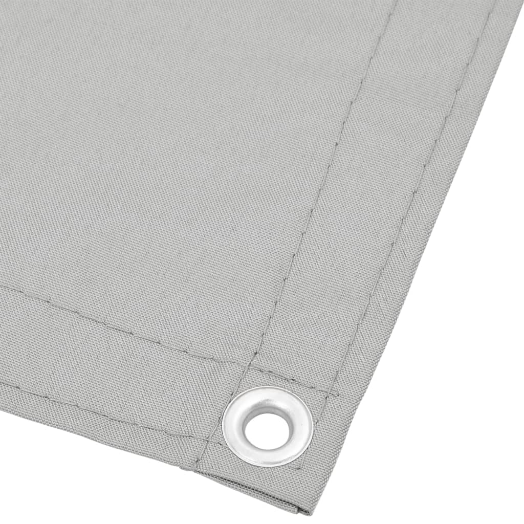 Tela de varanda 120x500 cm 100% poliéster oxford cinzento-claro