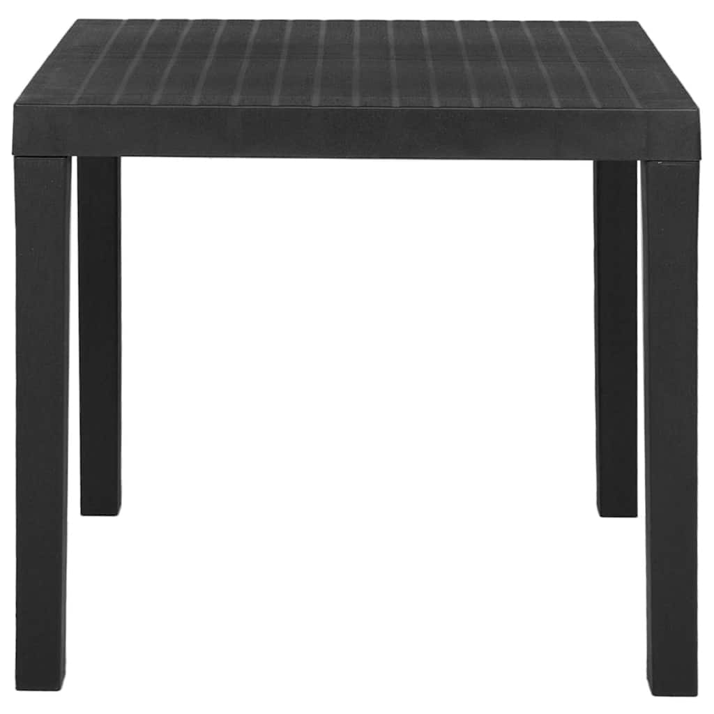Mesa de jardim 79x65x72 cm plástico cinzento