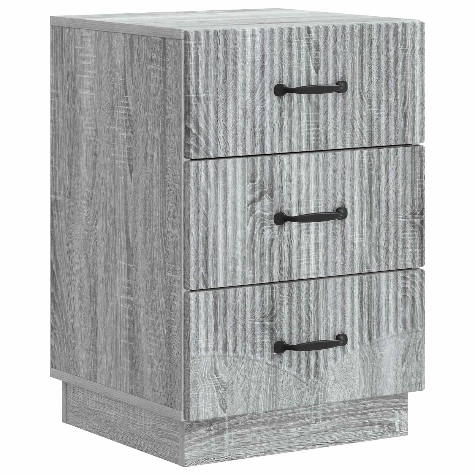 Armário de cabeceira sonoma cinzento 43 x 41 x 63,5 cm
