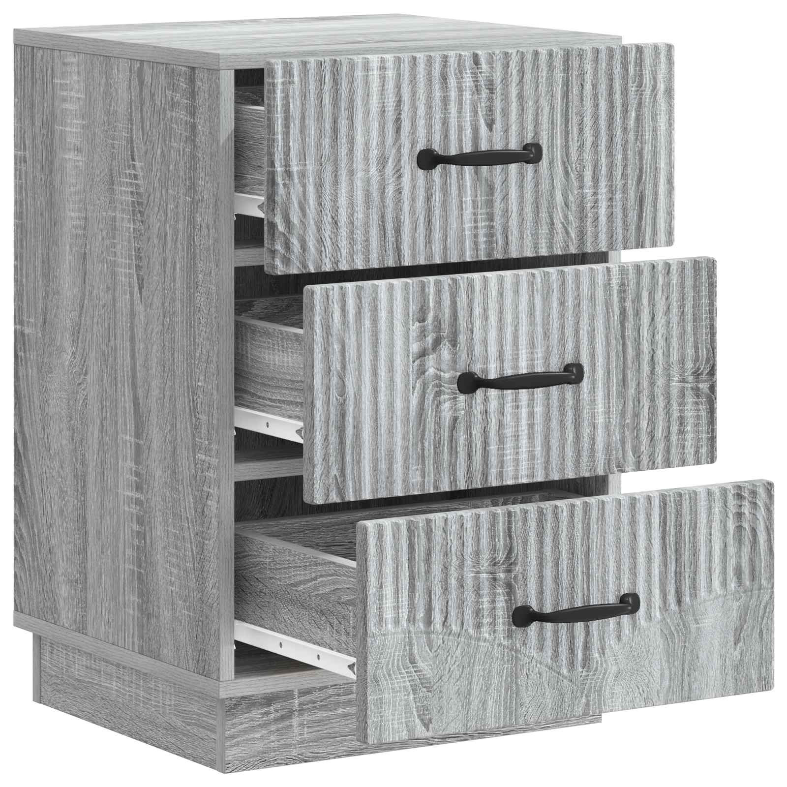 Armário de cabeceira sonoma cinzento 43 x 41 x 63,5 cm