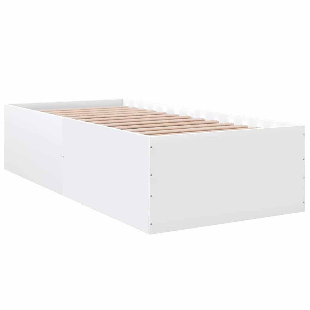 Estrutura de cama 90x190 cm derivados de madeira branco