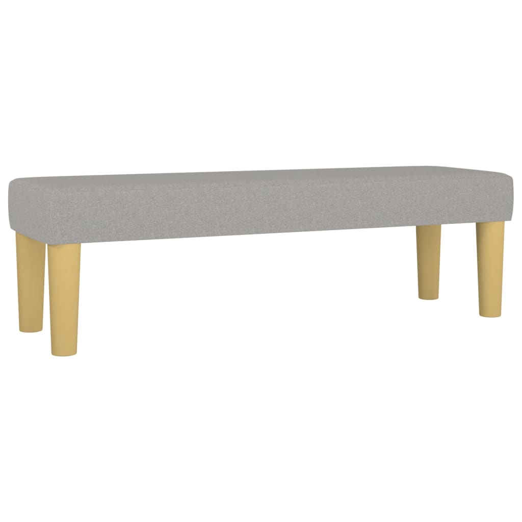 Banco 100x30x30 cm tecido cinza-claro