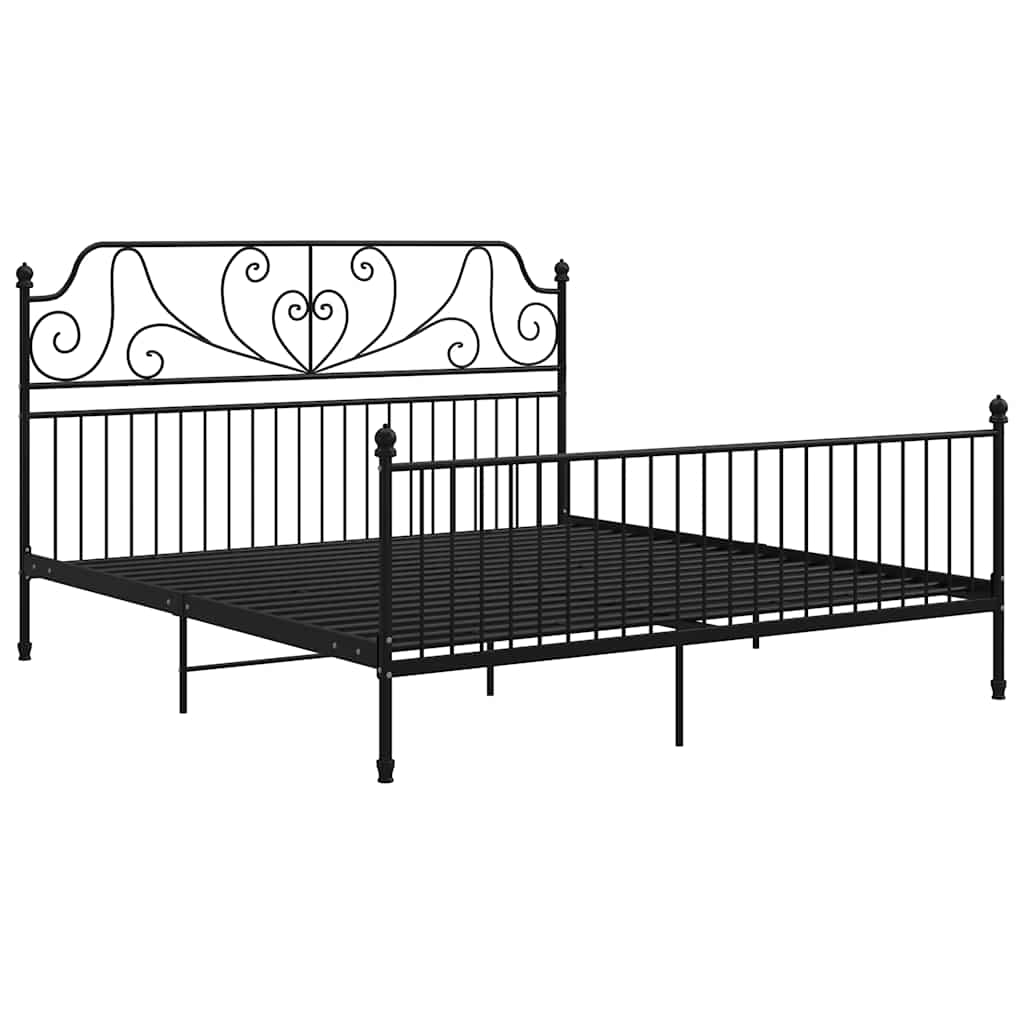 Estrutura de cama 180x200 cm metal preto