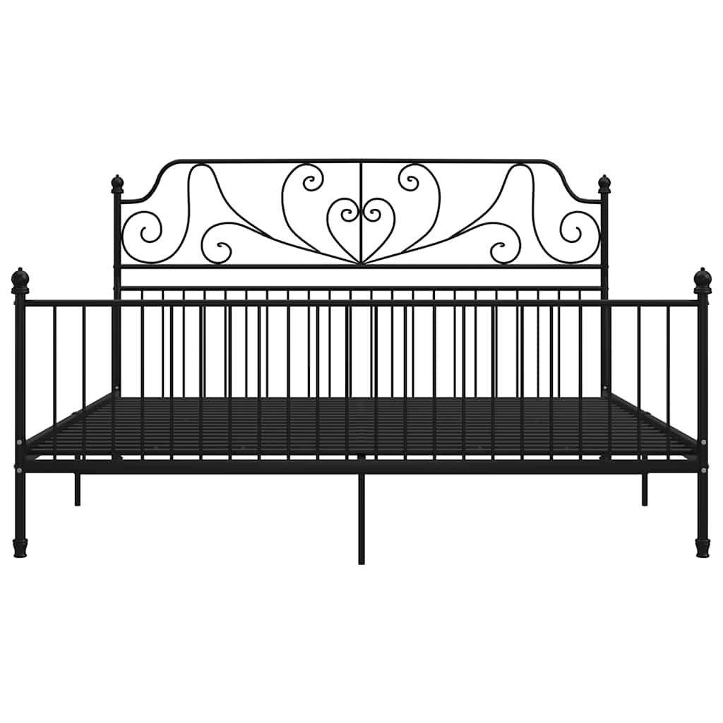 Estrutura de cama 180x200 cm metal preto