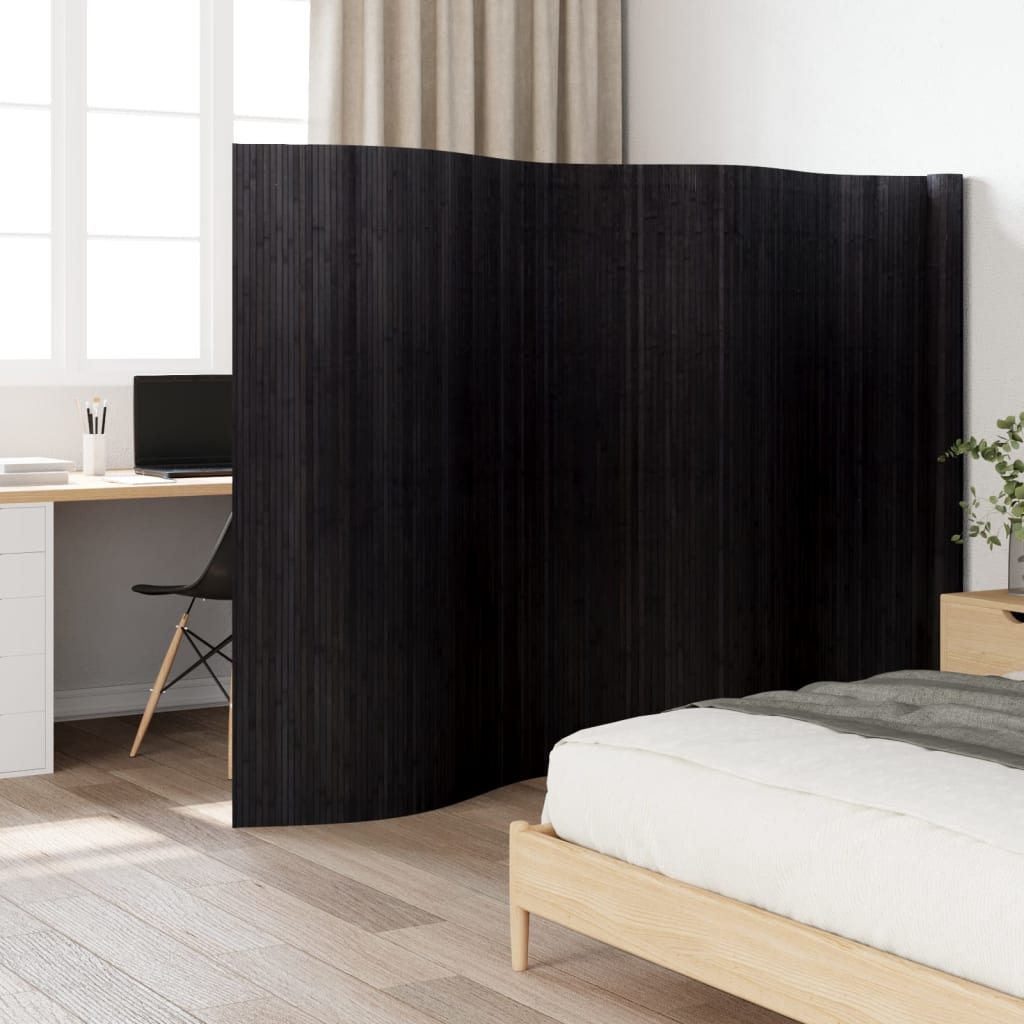 Divisória largura 600 cm altura 165 cm bambu preto