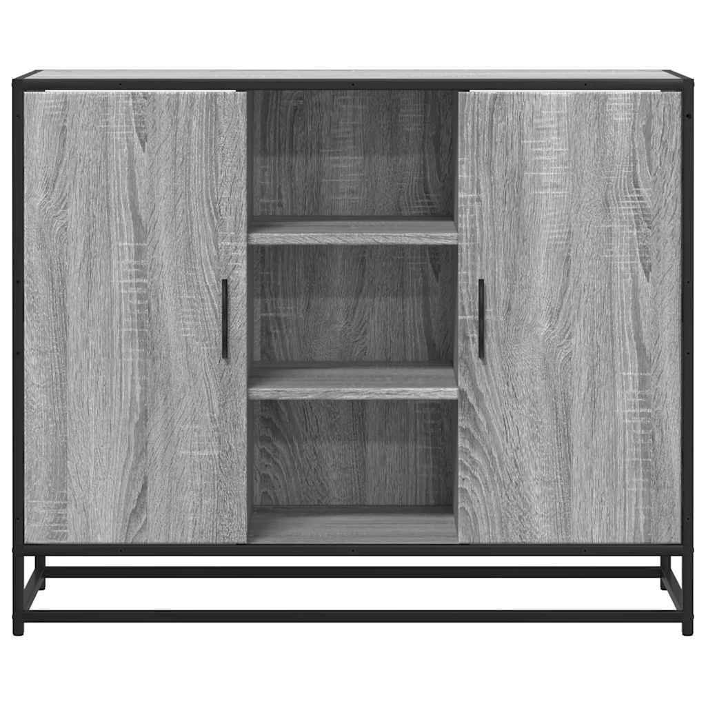 Aparador 92x35x76 cm derivados de madeira cinzento sonoma