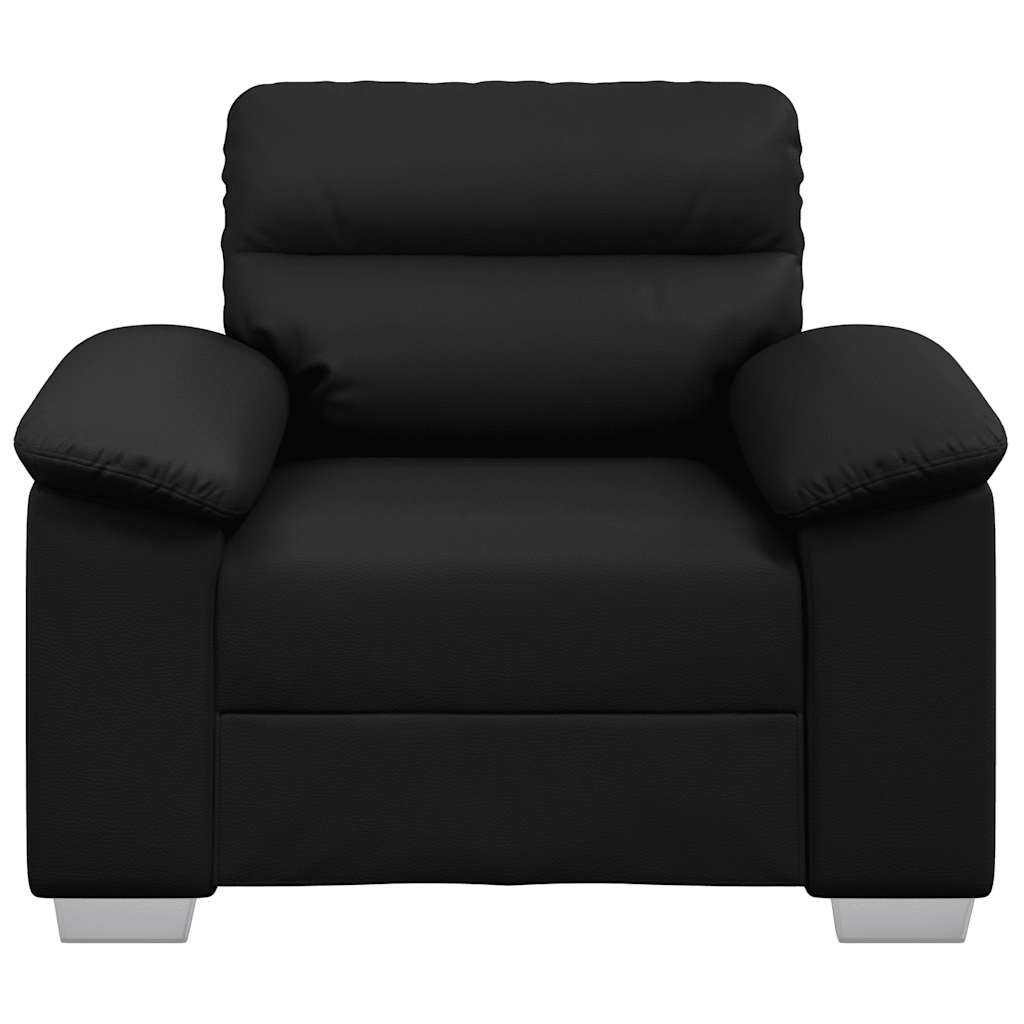 Poltrona couro artificial 100x81x84 cm preto