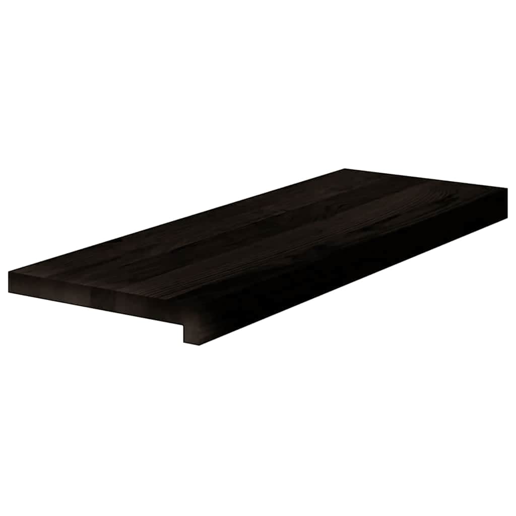 Tapetes de escada 12 pcs 70x25x2 cm carvalho castanho-preto