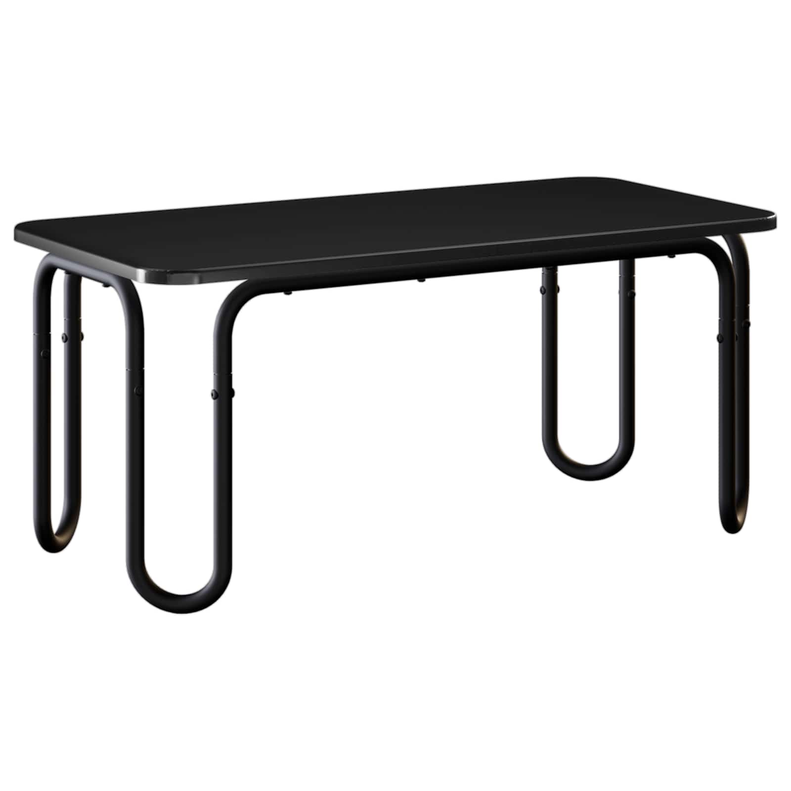 Mesa de centro preto 79,5 x 40 x 36 cm derivados de madeira