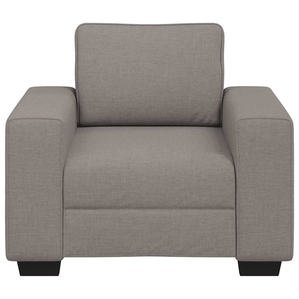 Poltrona tecido 100x77x82 cm cinzento-acastanhado