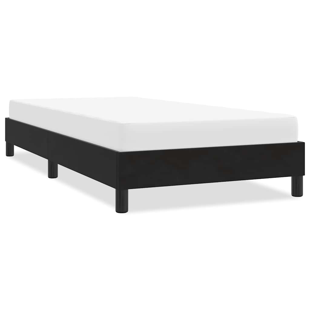 Estrutura de cama sem colchão 90x210 cm veludo preto